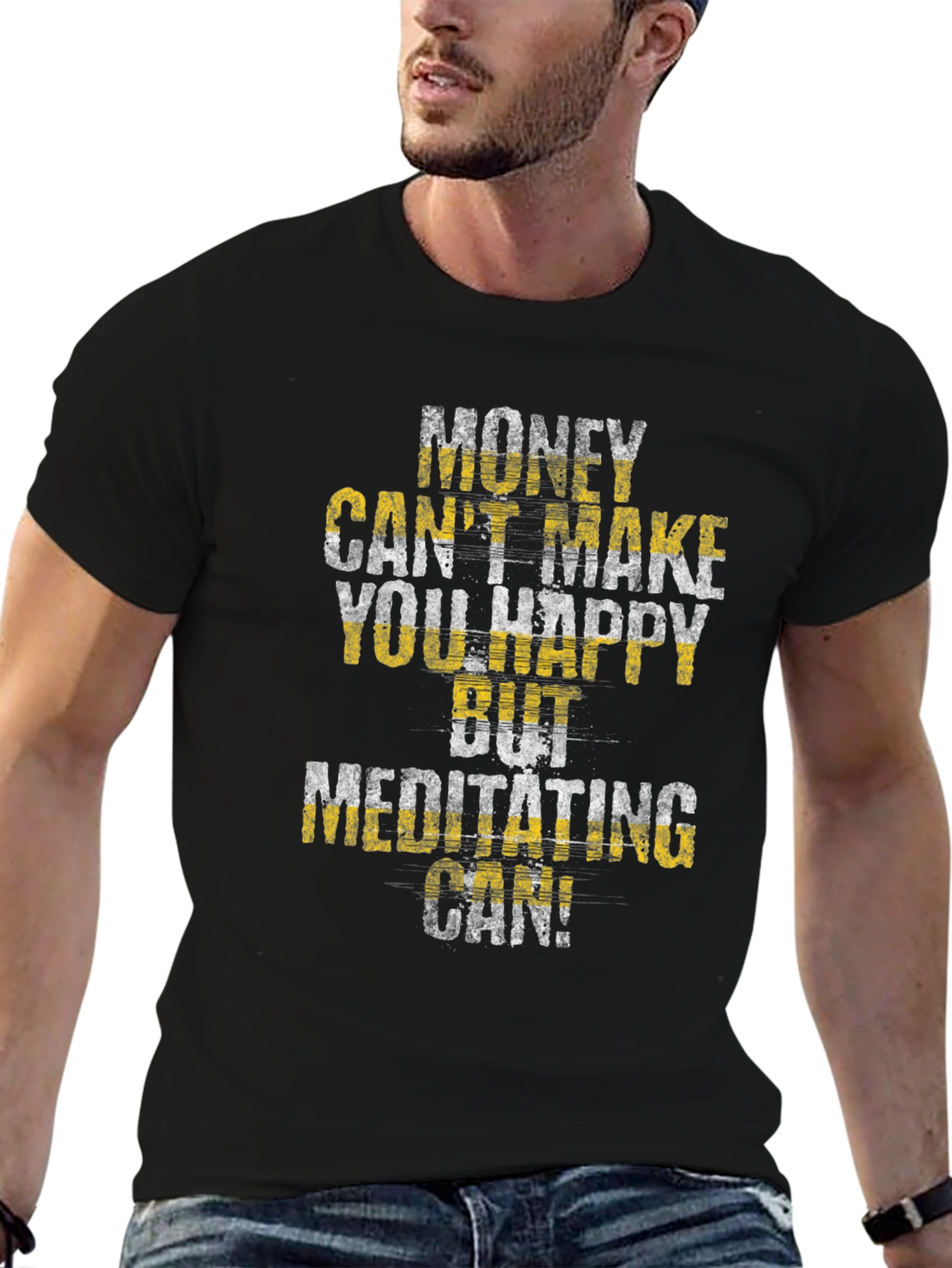 Money Cant Buy Happiness T-Shirt - Meditate On!