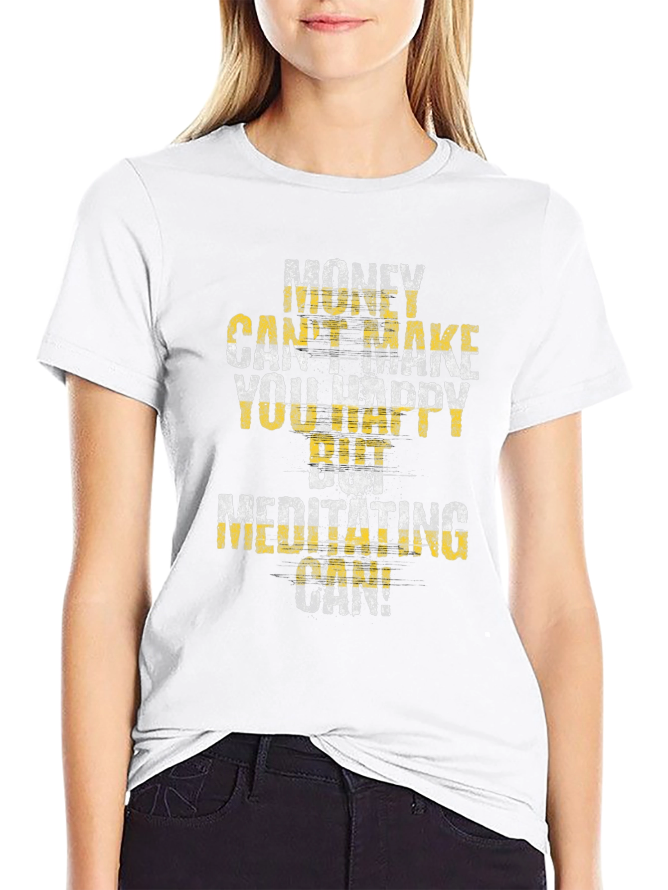 Money Cant Buy Happiness T-Shirt - Meditate On!