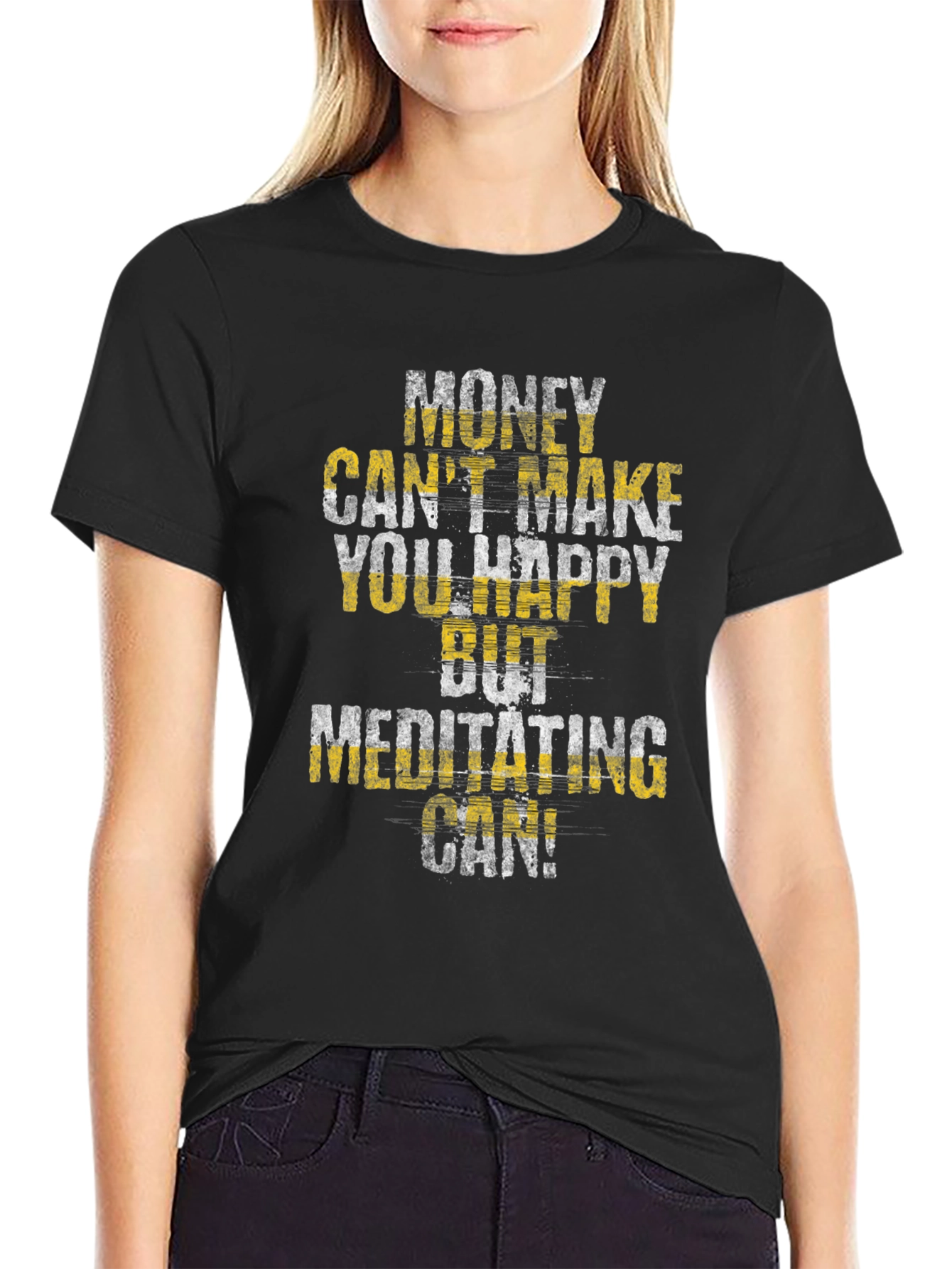Money Cant Buy Happiness T-Shirt - Meditate On!