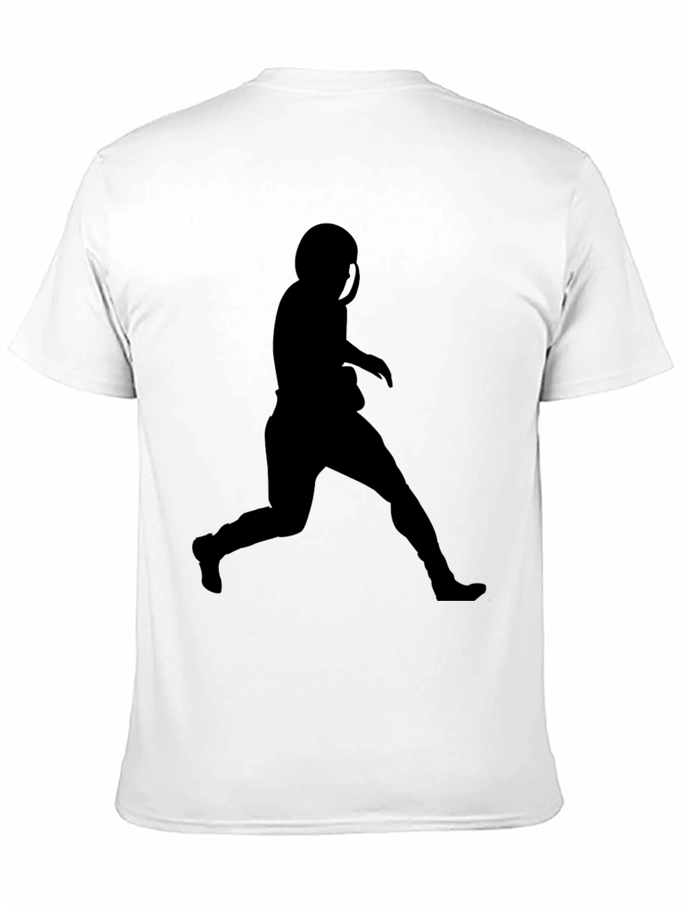 Football Silhouette Black T-Shirt
