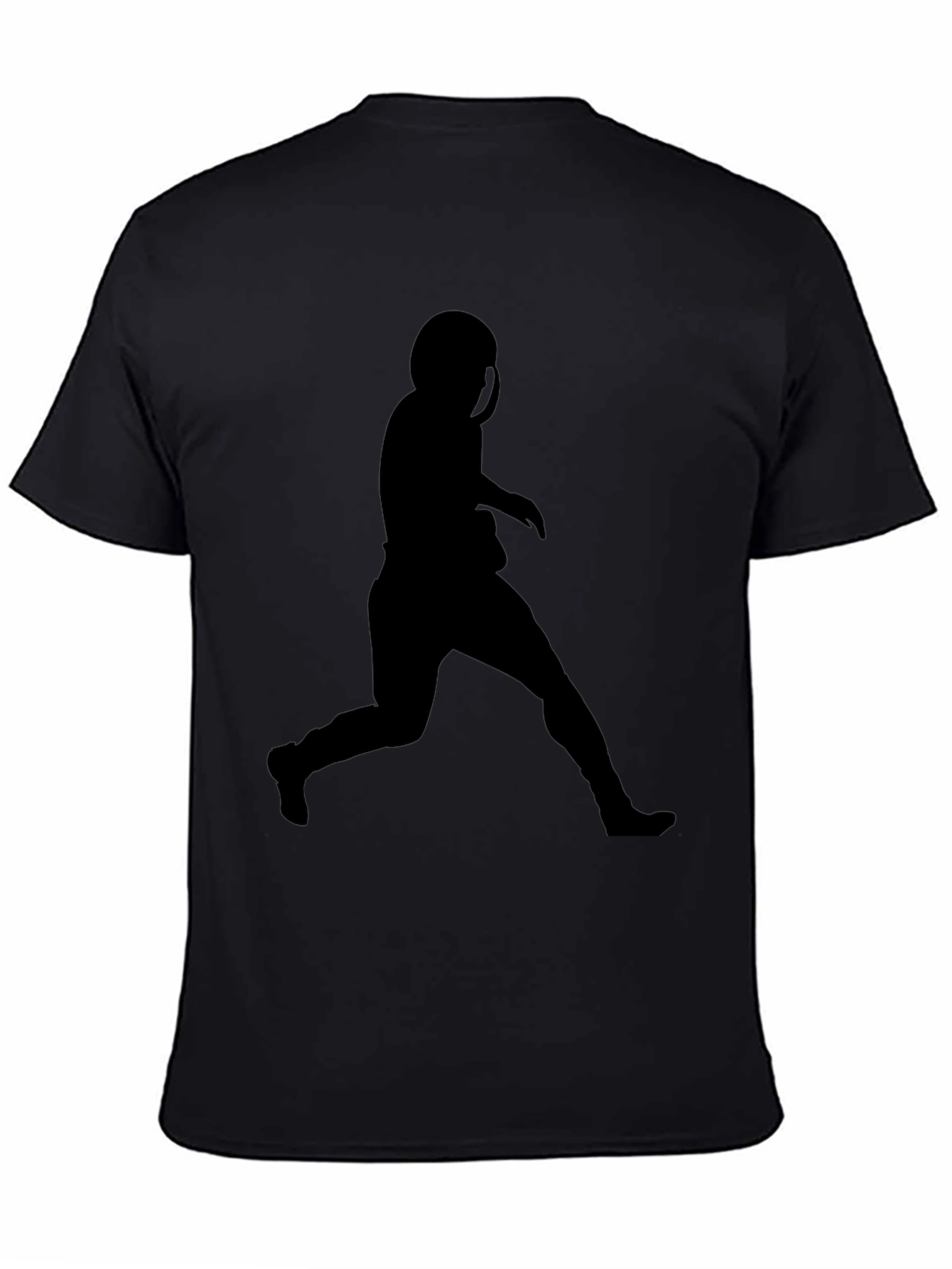 Football Silhouette Black T-Shirt