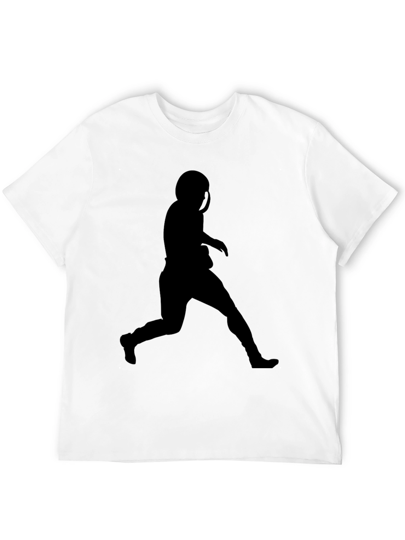 Football Silhouette Black T-Shirt