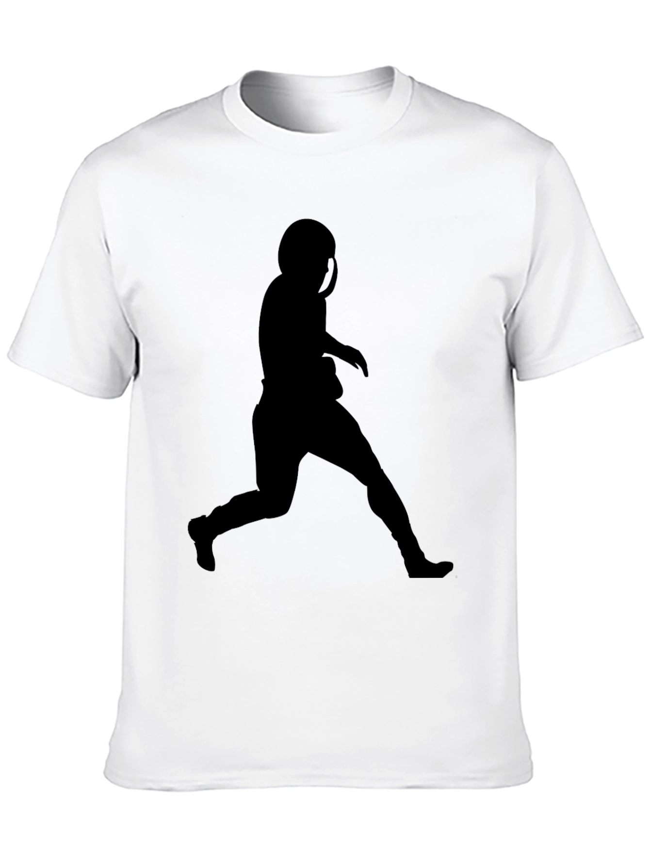 Football Silhouette Black T-Shirt