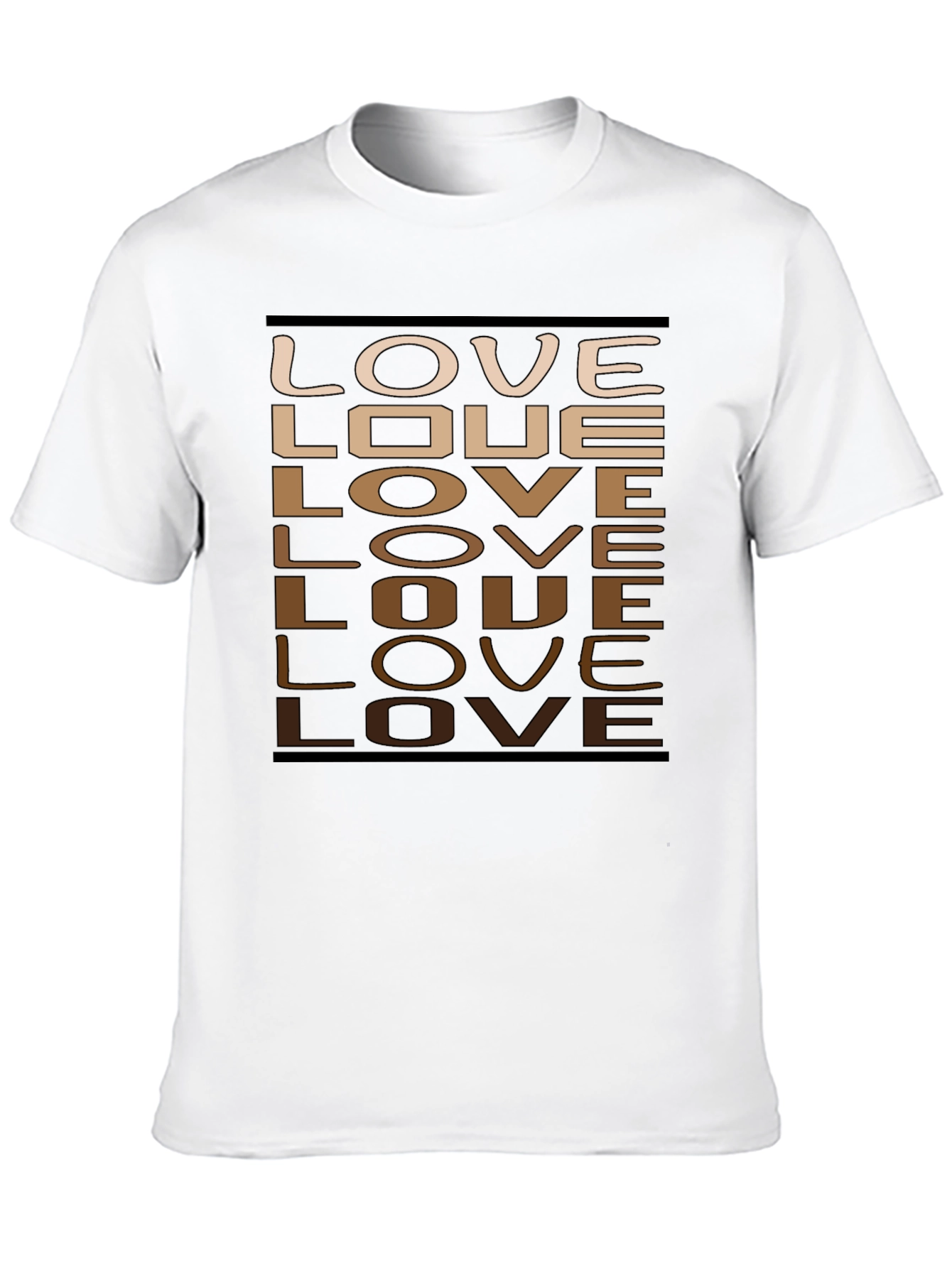 LOVE Gradient Graphic Tee - Mens Casual Black T-Shirt
