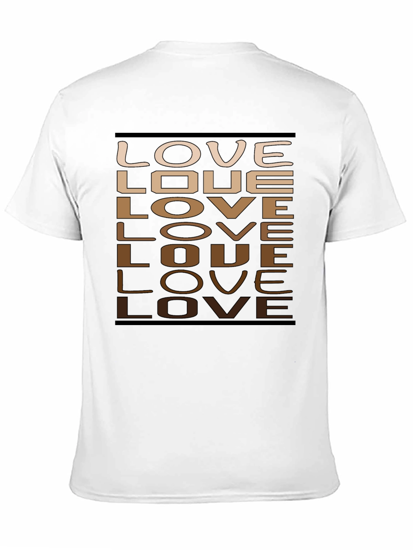 LOVE Gradient Graphic Tee - Mens Casual Black T-Shirt