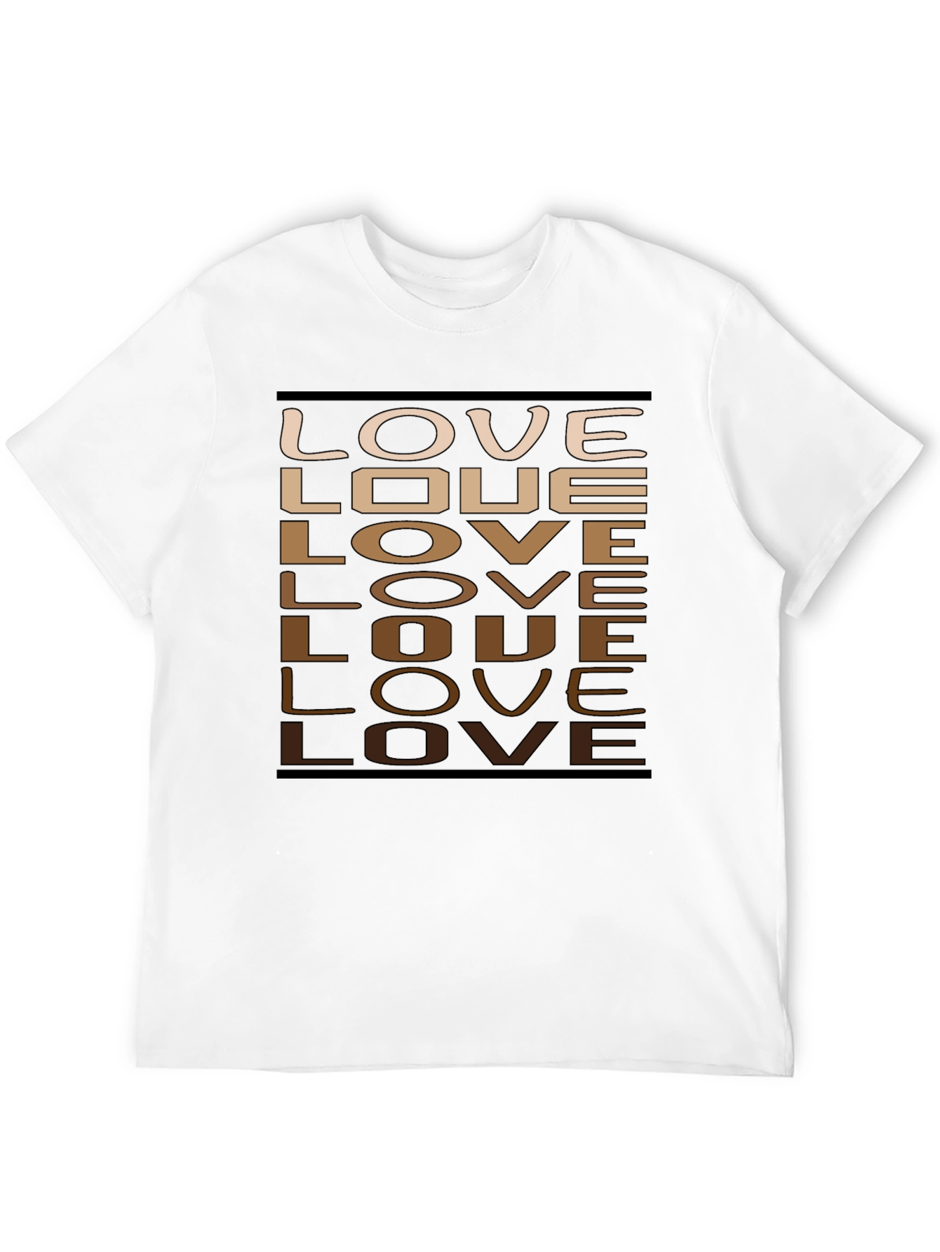 LOVE Gradient Graphic Tee - Mens Casual Black T-Shirt
