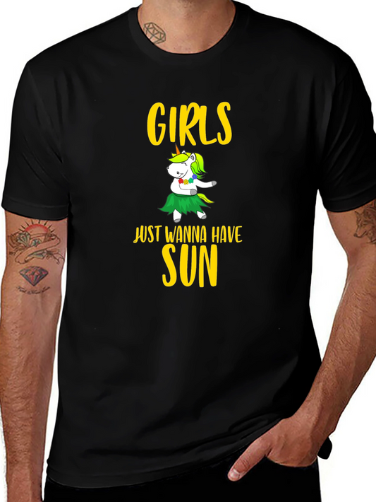 Girls Just Wanna Have Sun Unicorn T-Shirt