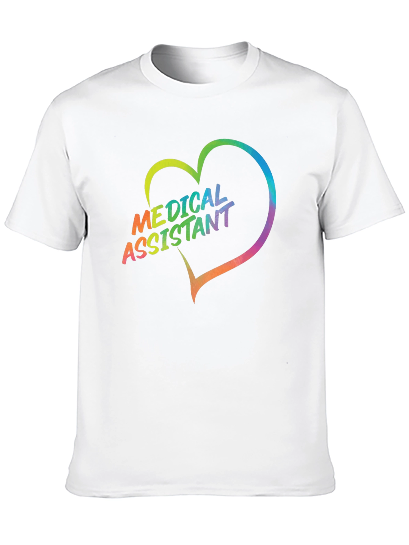 Medical Assistant Heart T-Shirt - Rainbow Graphic Tee