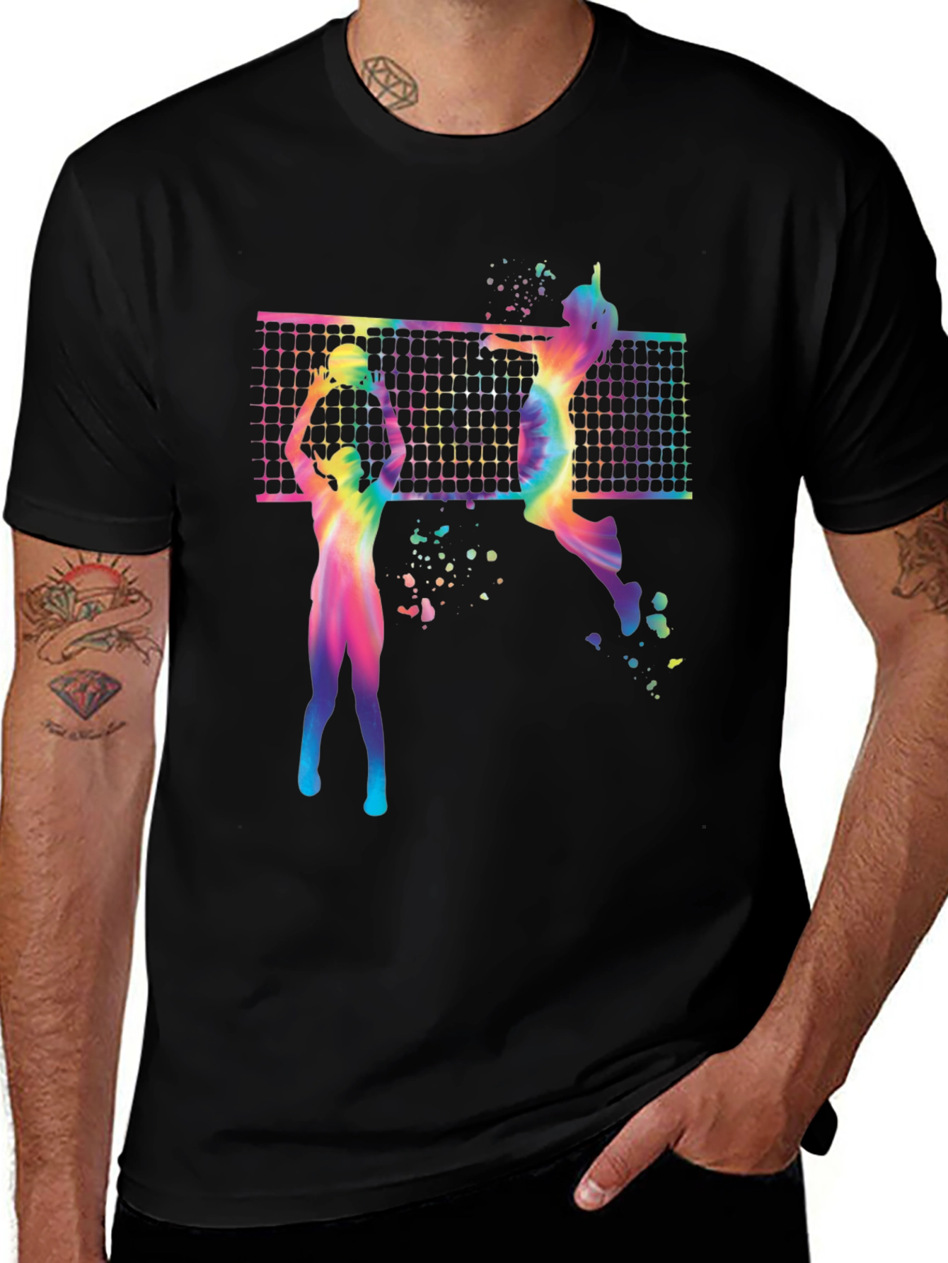 Volleyball Graphic Tee - Sporty Print T-Shirt