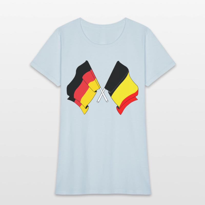 Flag of Germany and flag of Belgium
