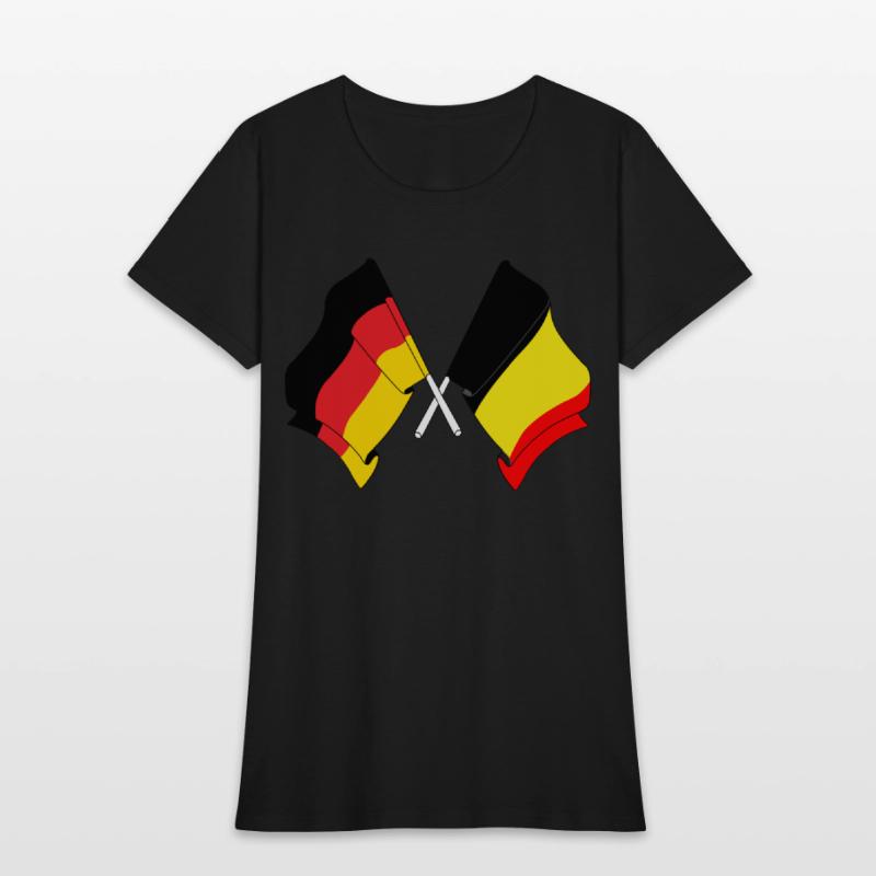 Flag of Germany and flag of Belgium