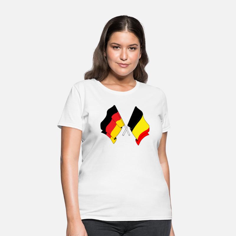 Flag of Germany and flag of Belgium