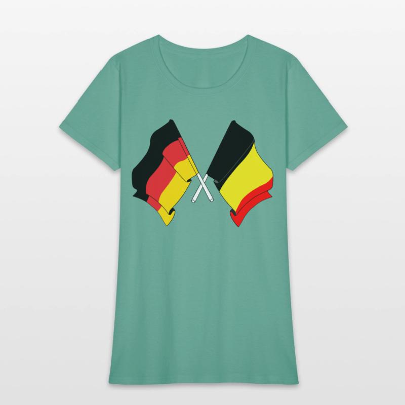 Flag of Germany and flag of Belgium