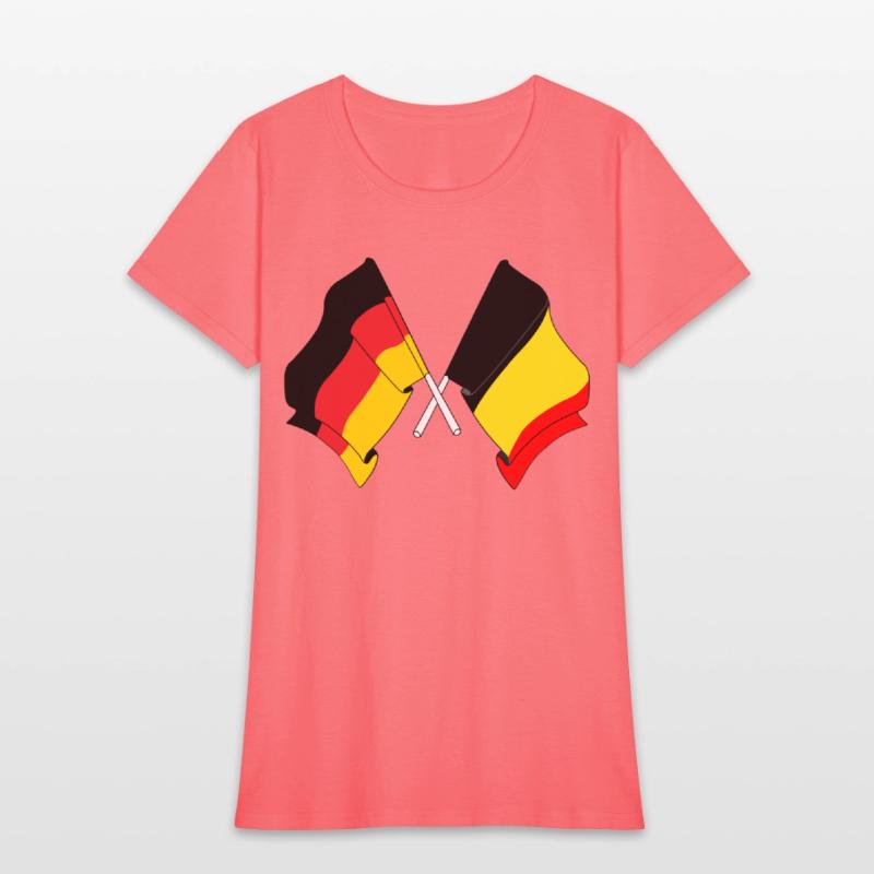 Flag of Germany and flag of Belgium