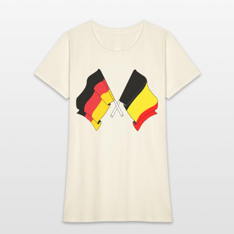 Flag of Germany and flag of Belgium