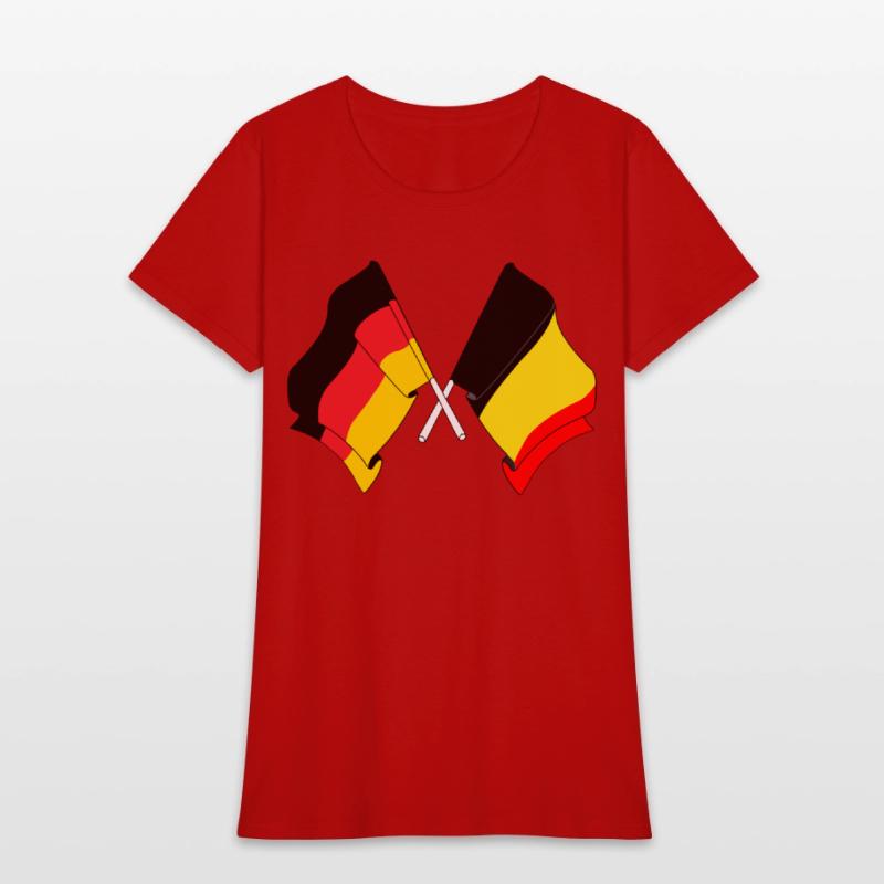 Flag of Germany and flag of Belgium