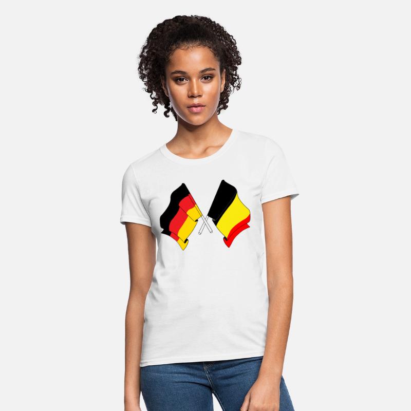 Flag of Germany and flag of Belgium