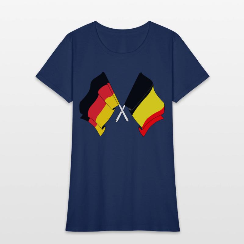 Flag of Germany and flag of Belgium