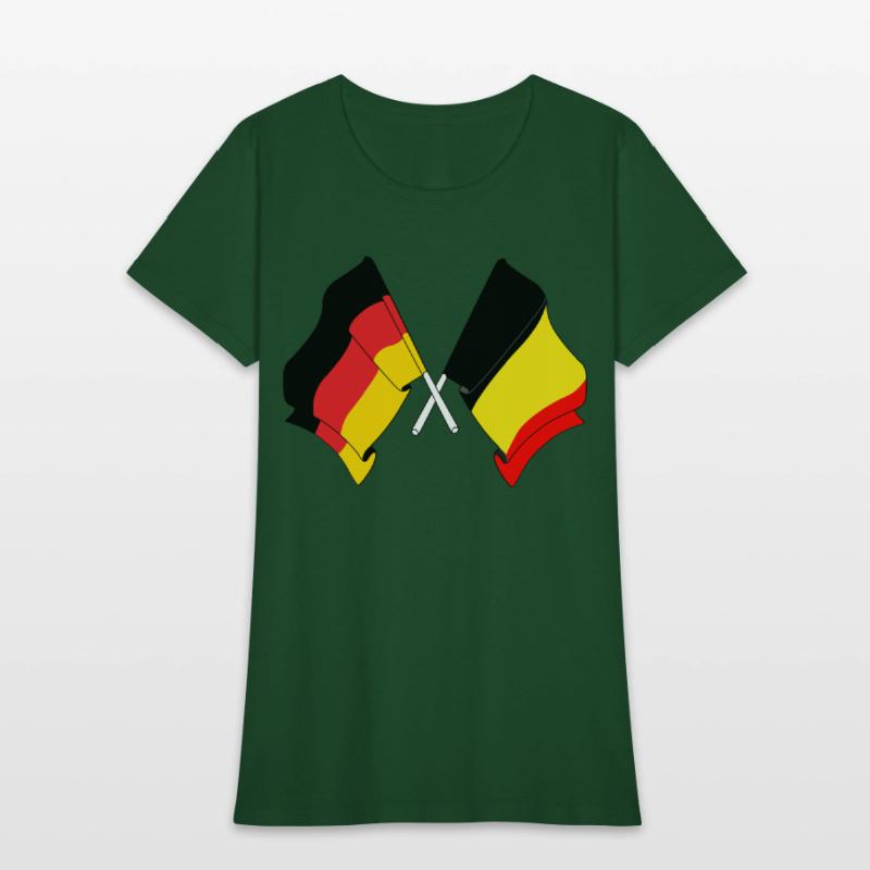 Flag of Germany and flag of Belgium
