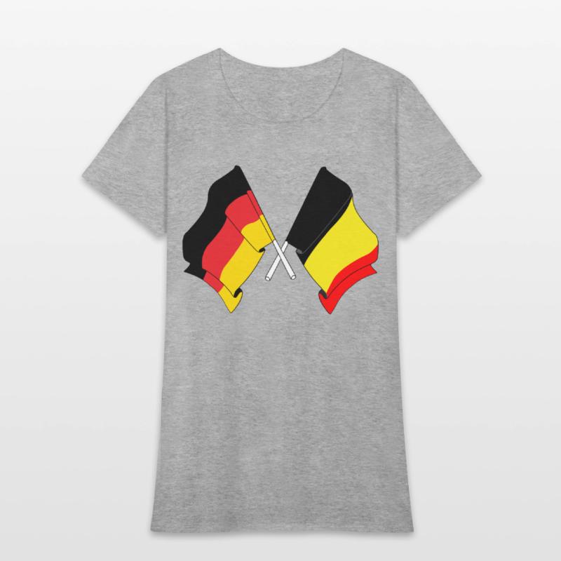 Flag of Germany and flag of Belgium