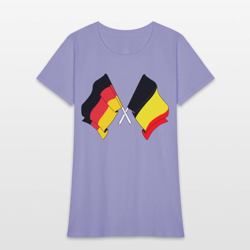 Flag of Germany and flag of Belgium