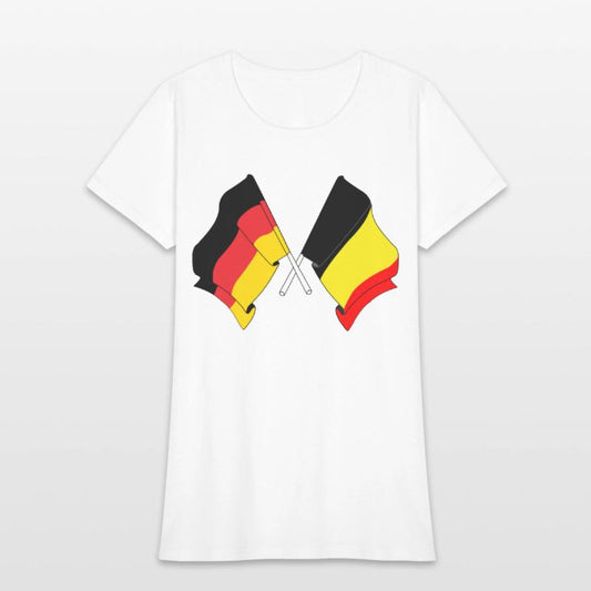 Flag of Germany and flag of Belgium