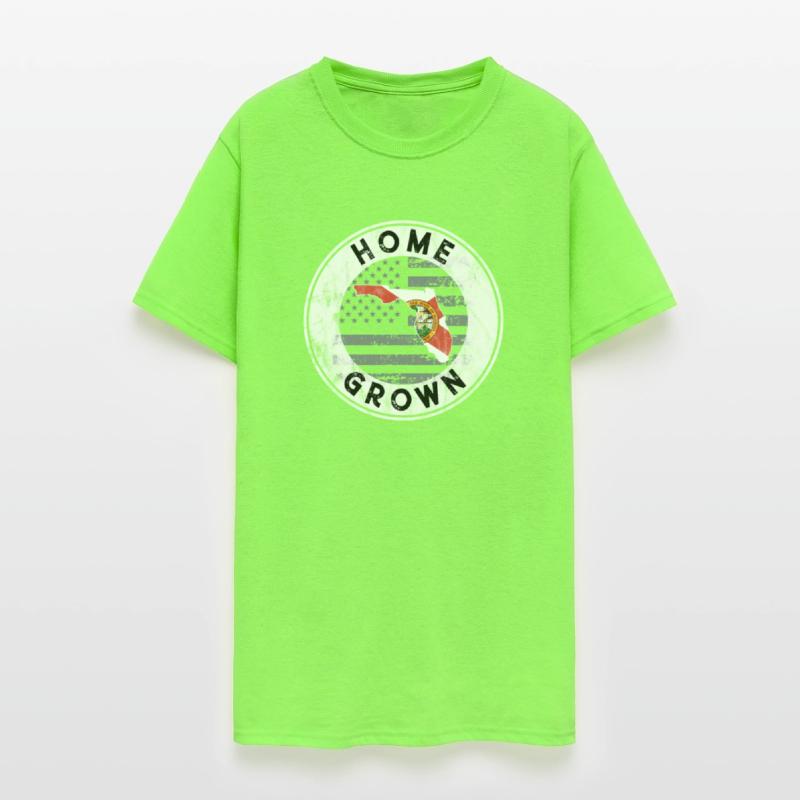 Florida Home Grown State Country American Flag