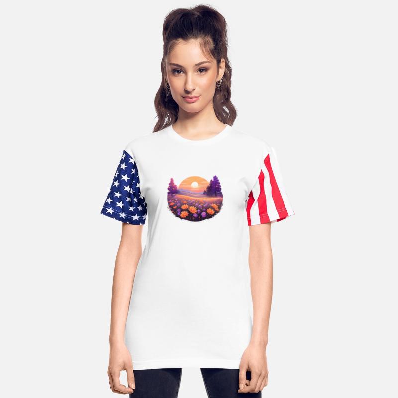 Flower Field at Sunset – Colors of Nature