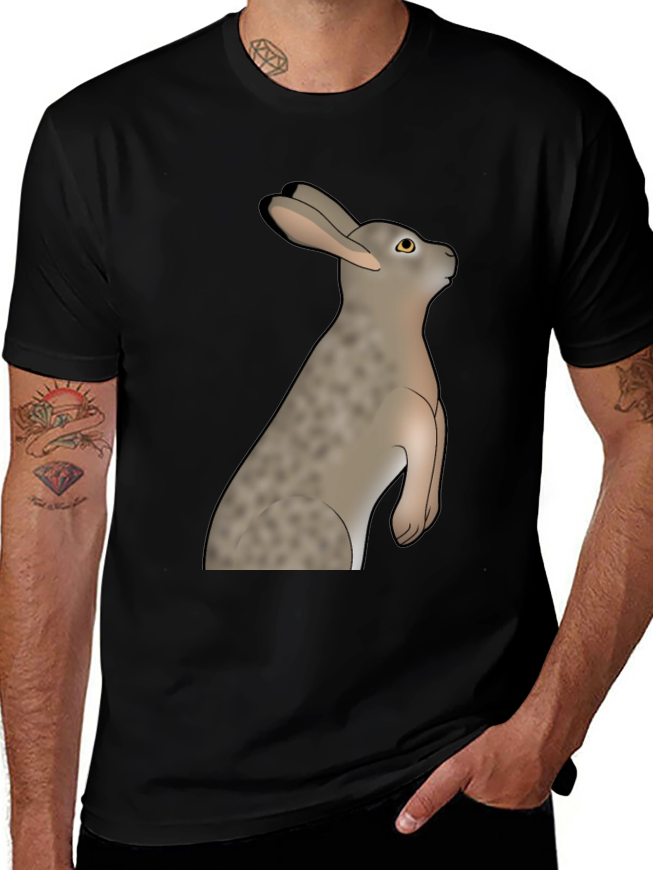 Rabbit Graphic Print T-Shirt