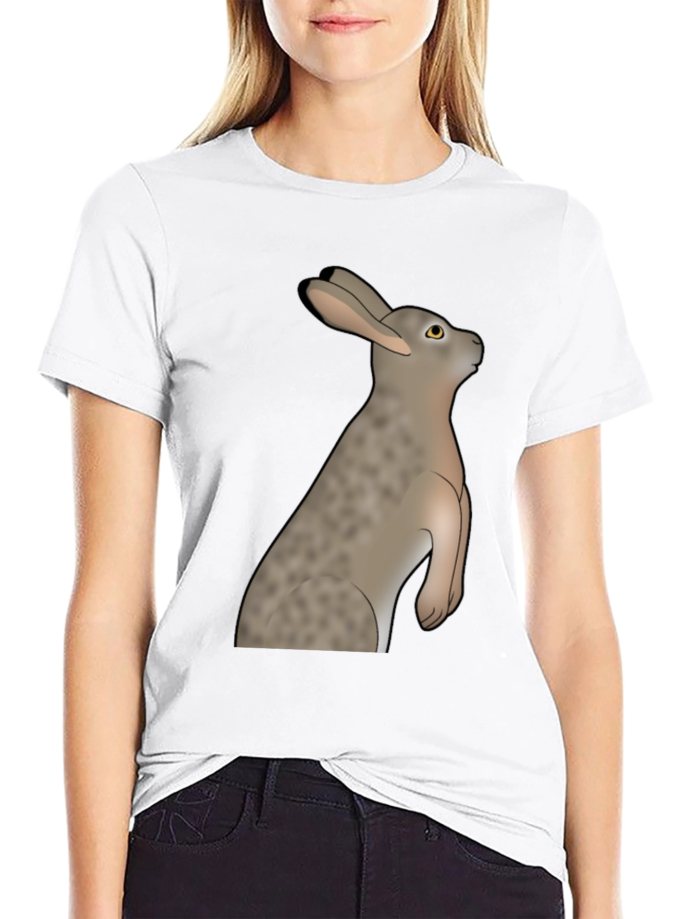 Rabbit Graphic Print T-Shirt