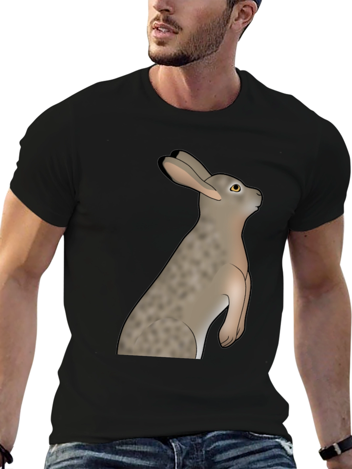 Rabbit Graphic Print T-Shirt