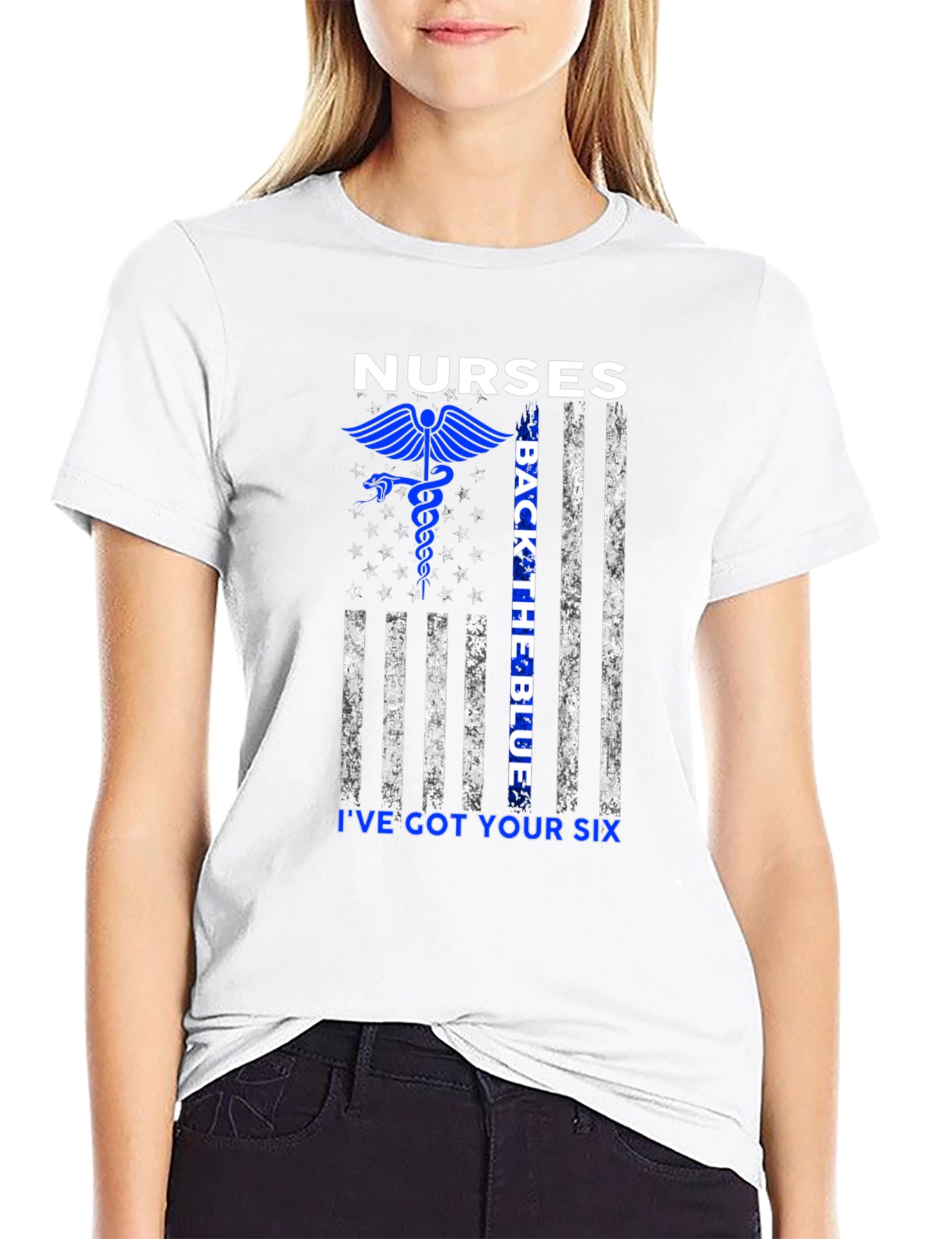 Nurses Back the Blue Ive Got Your Six T-Shirt