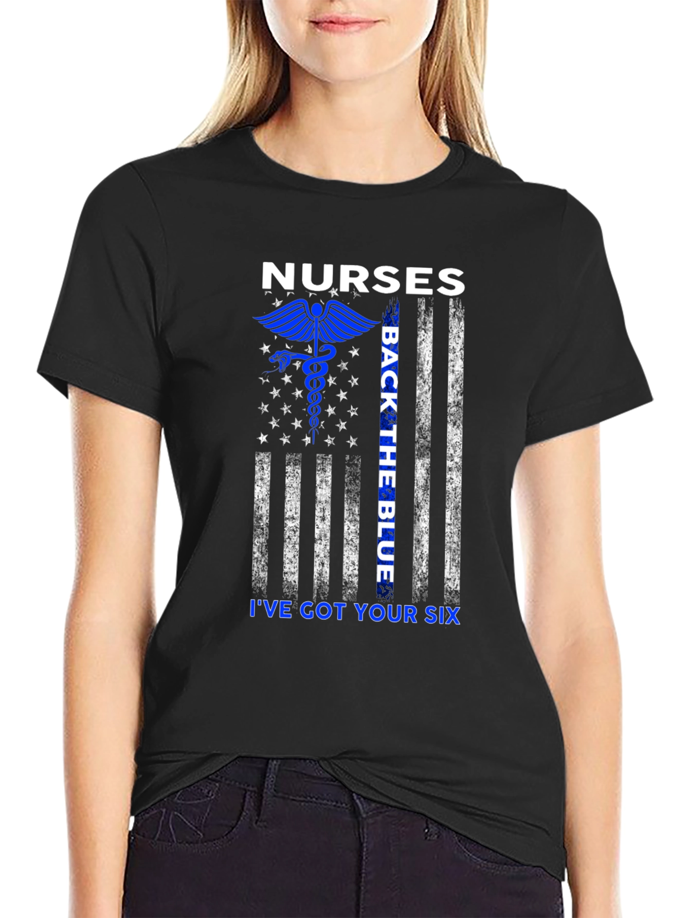 Nurses Back the Blue Ive Got Your Six T-Shirt