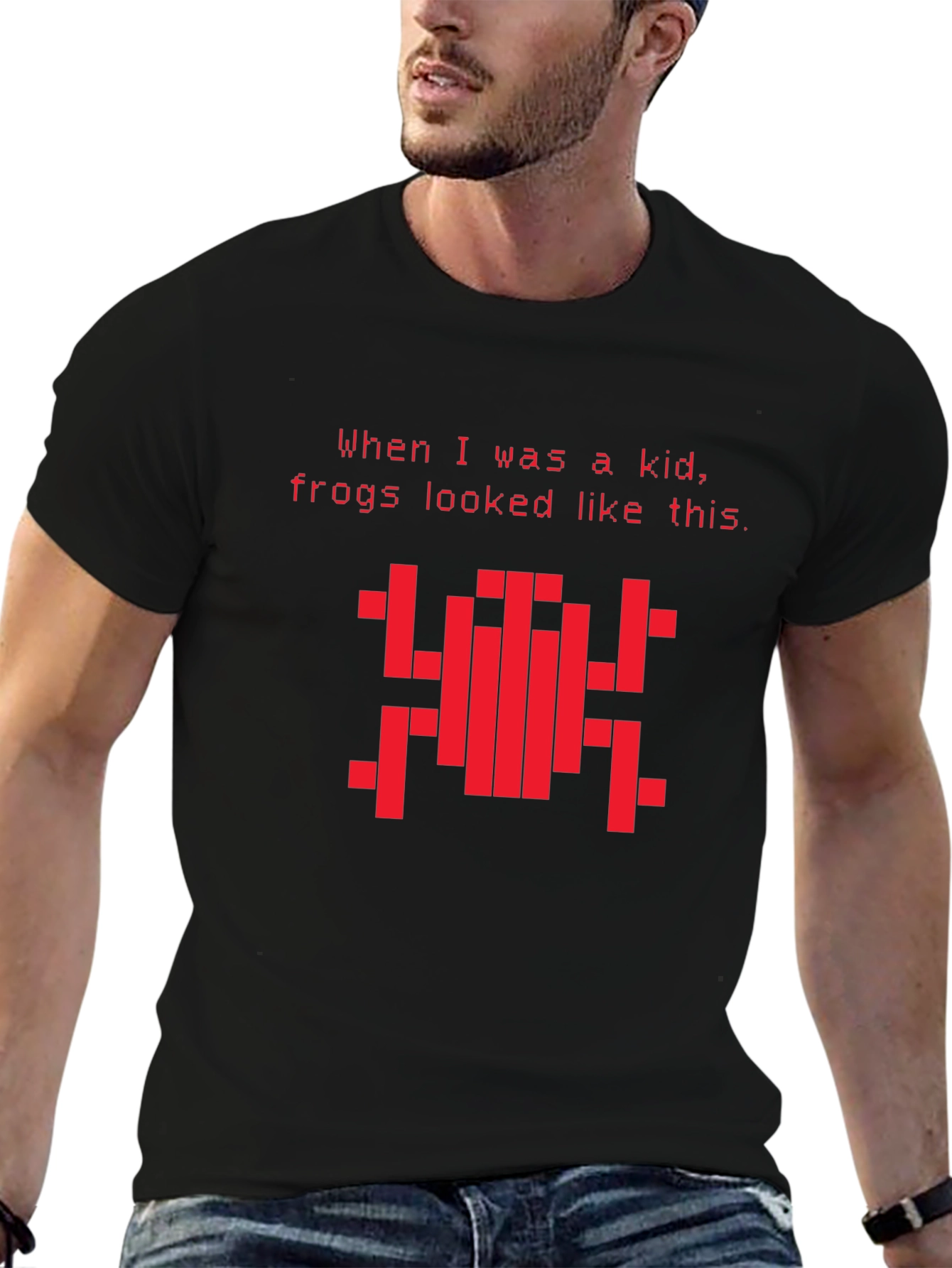Retro Frogger Graphic Tee - Gamer Style T-Shirt