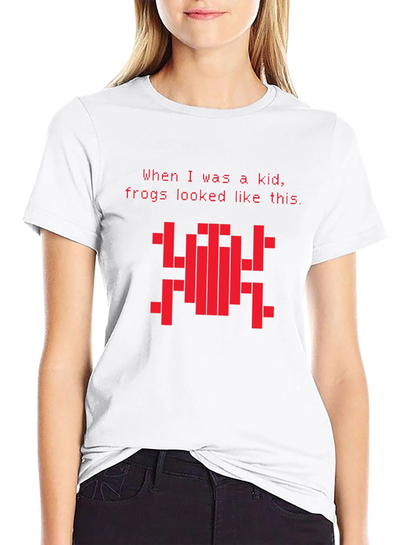 Retro Frogger Graphic Tee - Gamer Style T-Shirt