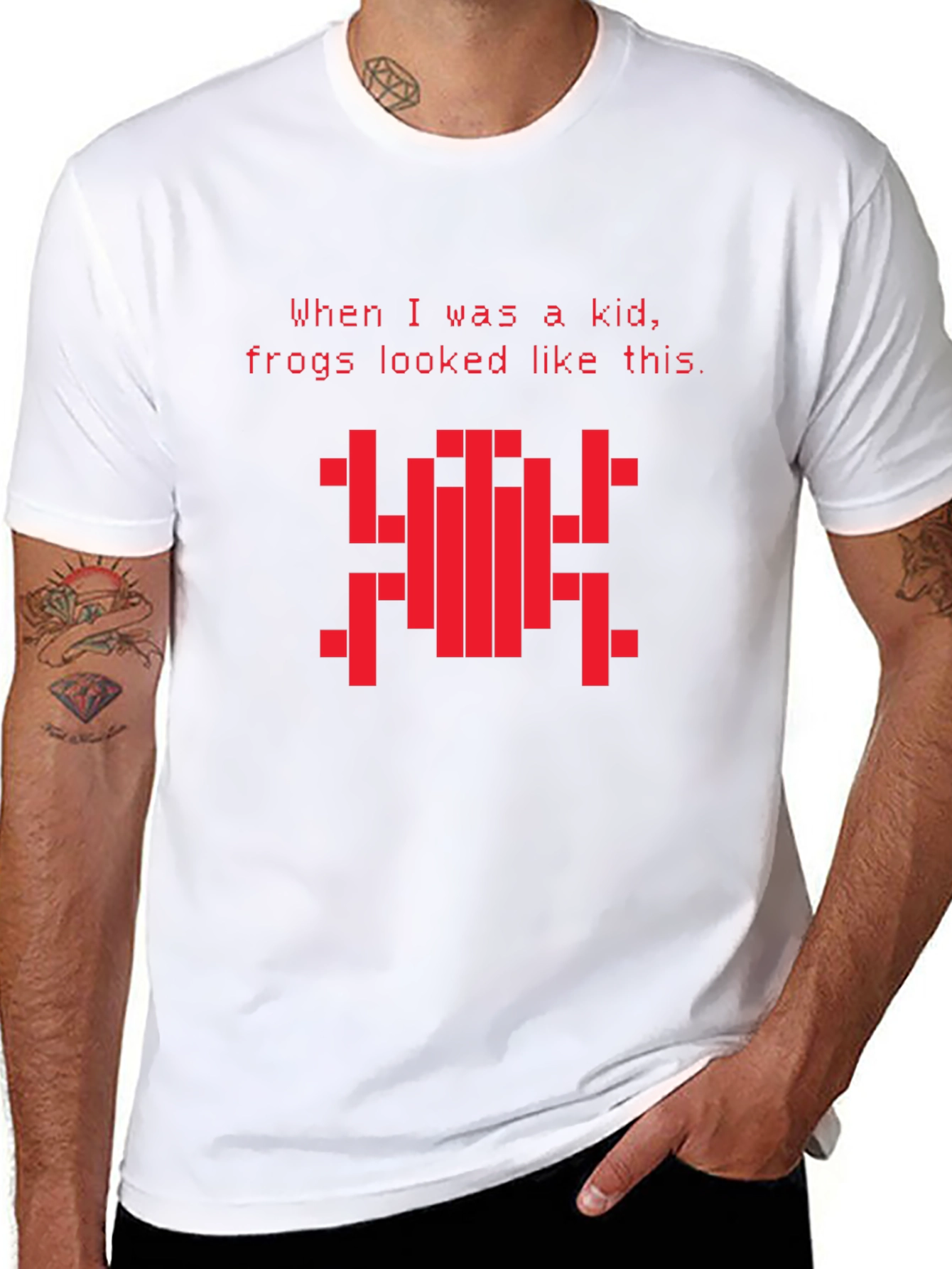 Retro Frogger Graphic Tee - Gamer Style T-Shirt