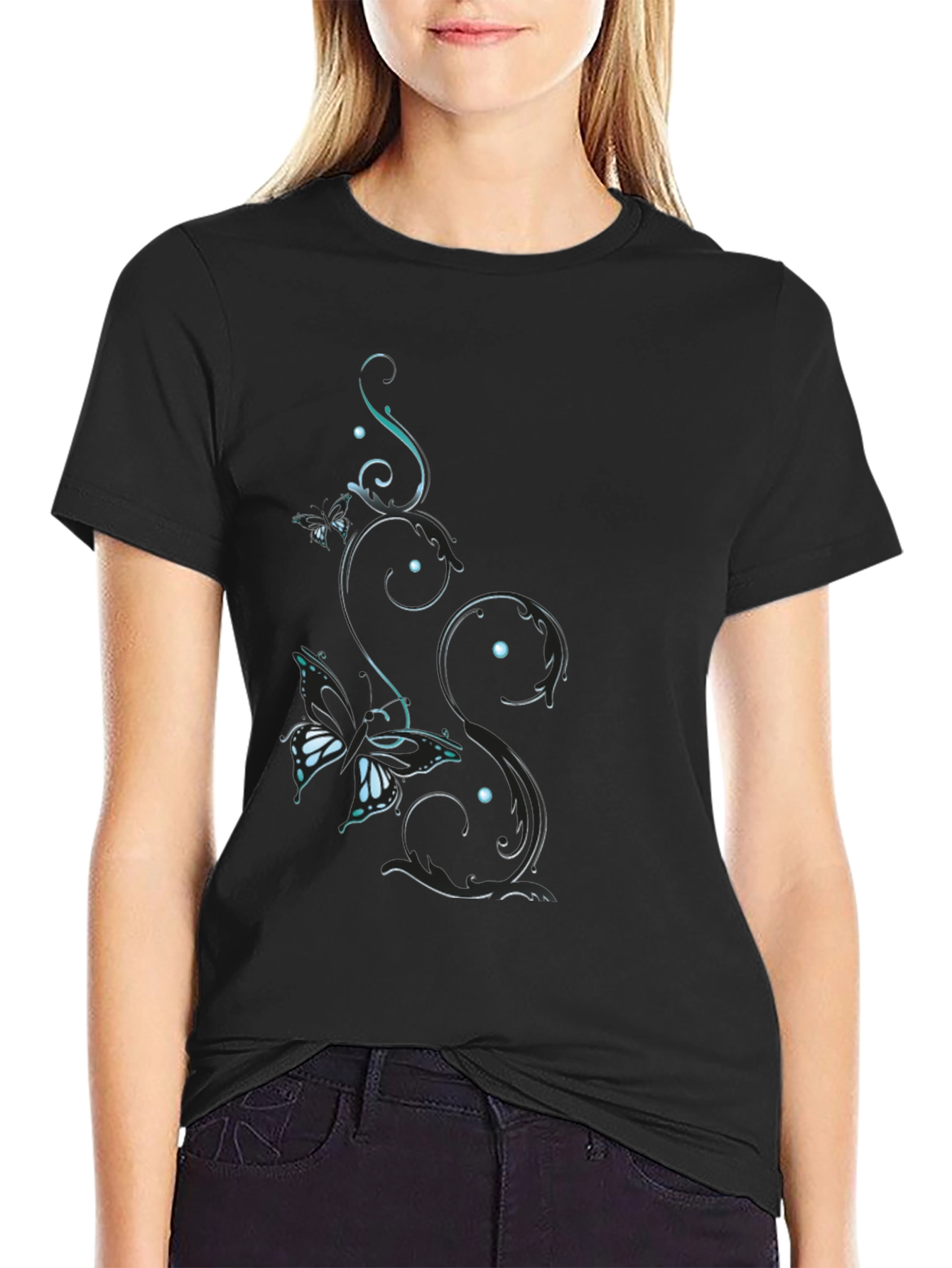 Butterfly Vine Black T-Shirt