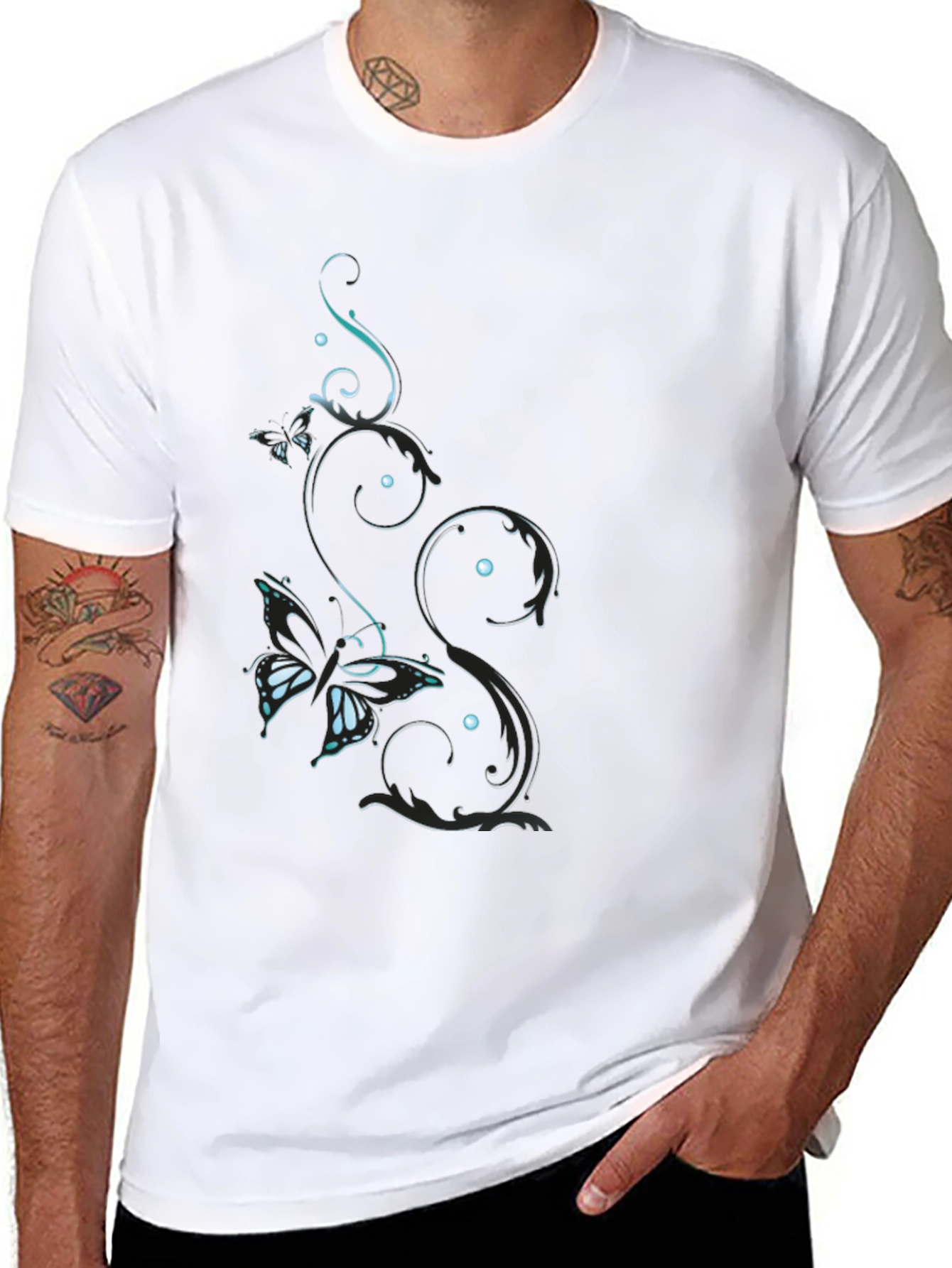 Butterfly Vine Black T-Shirt