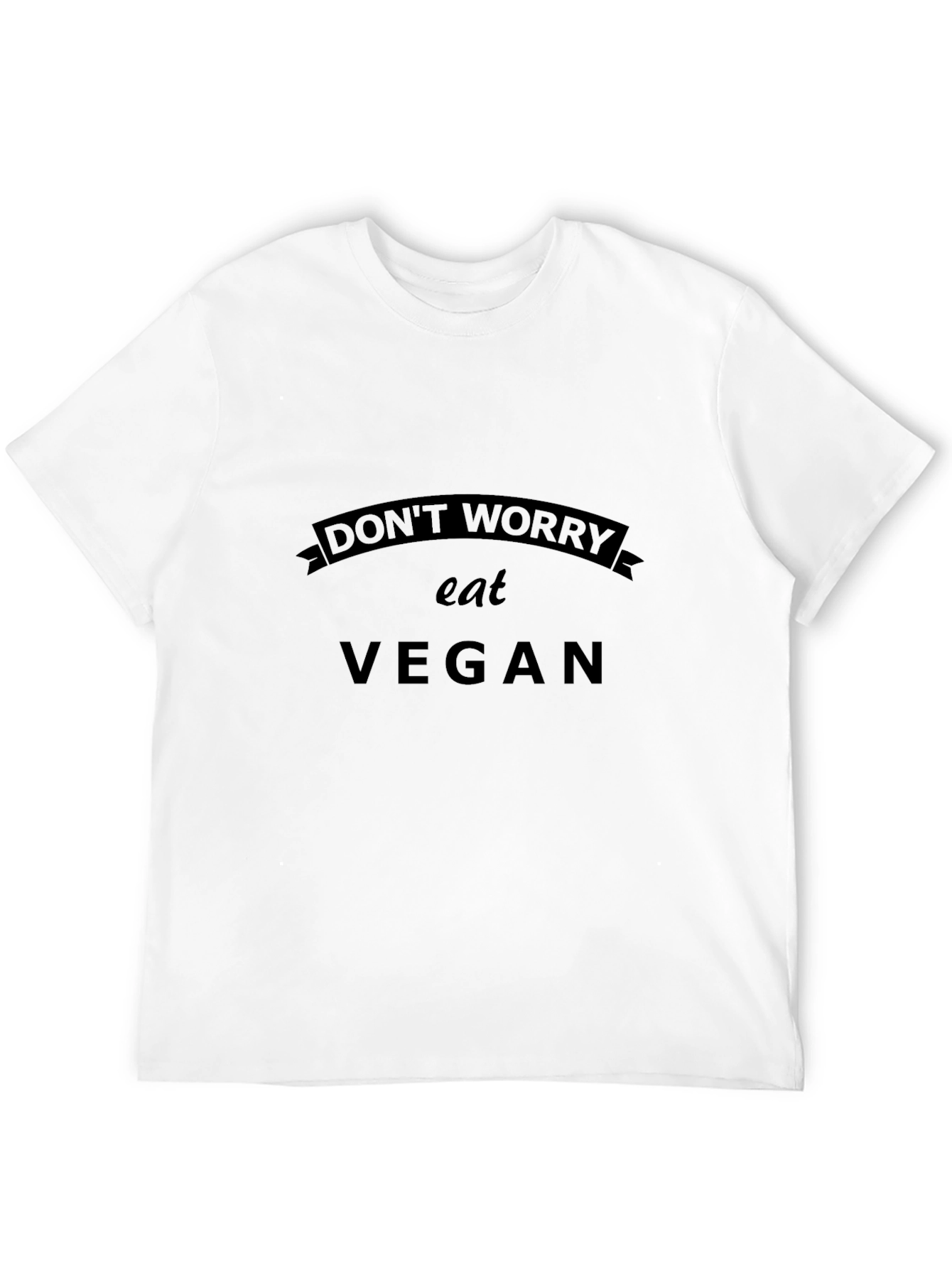 Dont Worry Eat Vegan Black T-Shirt