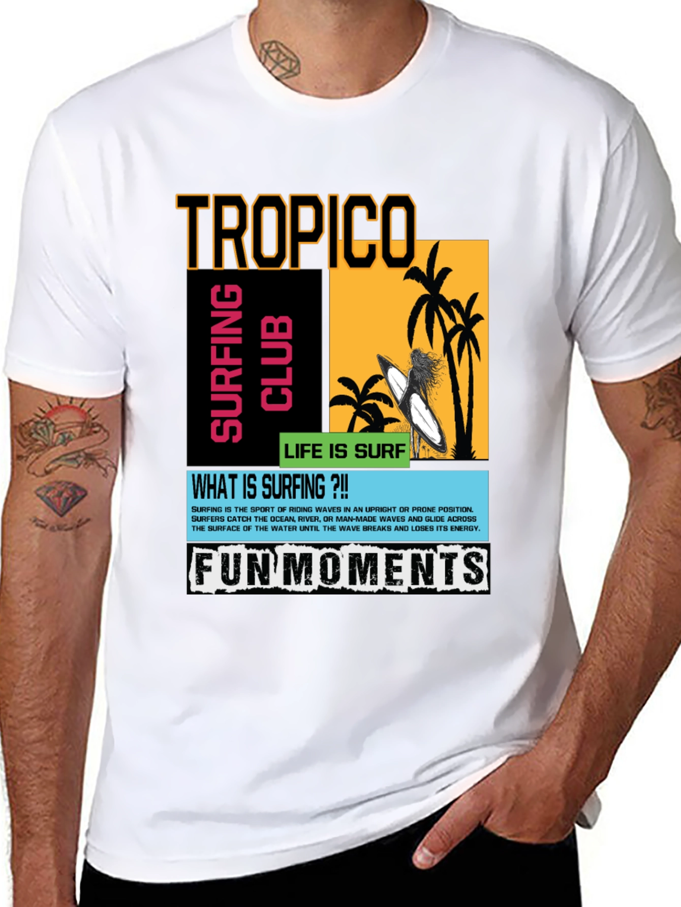 Tropico Surfing Club Graphic T-Shirt - Fun Moments Tee