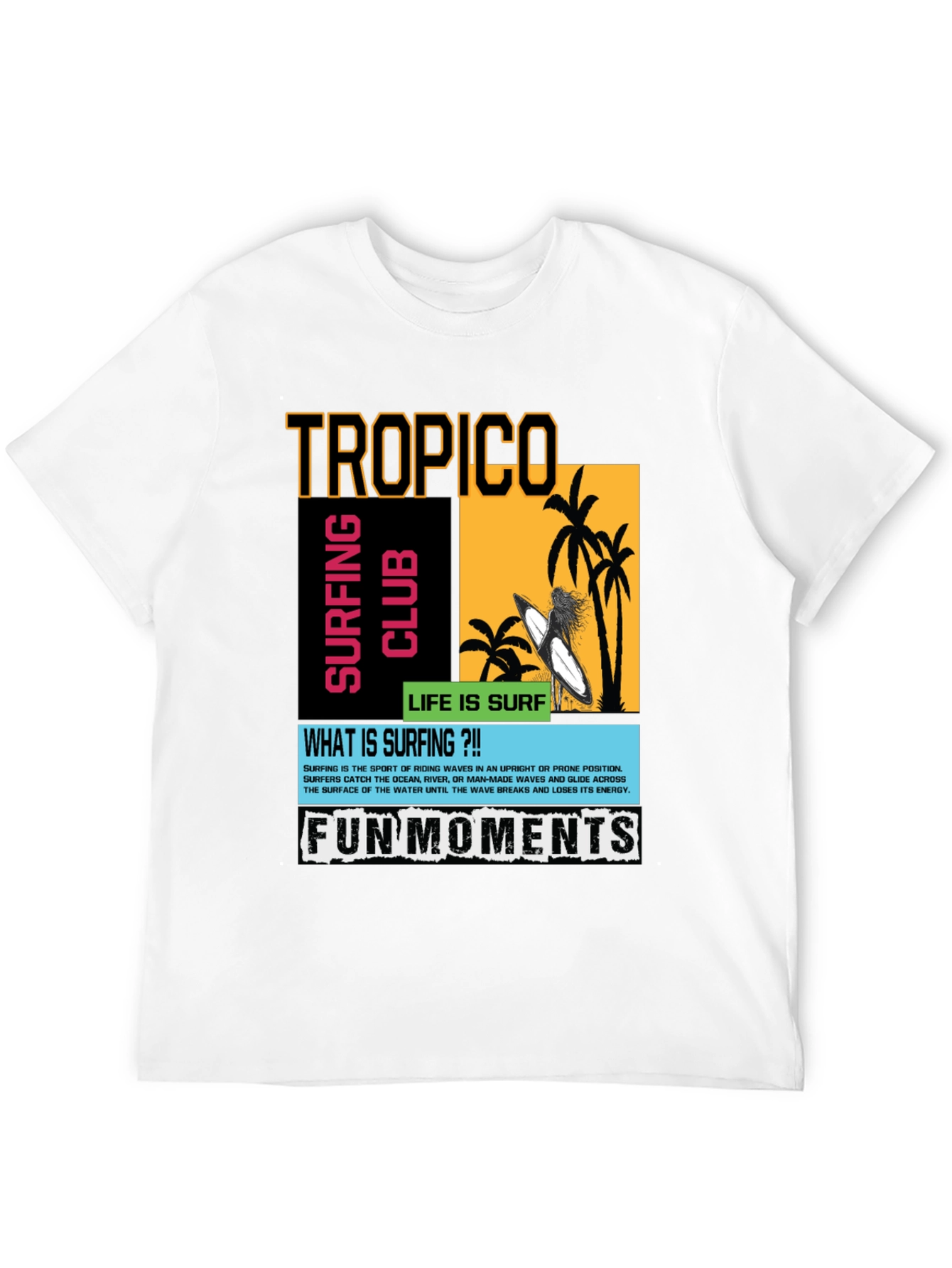 Tropico Surfing Club Graphic T-Shirt - Fun Moments Tee