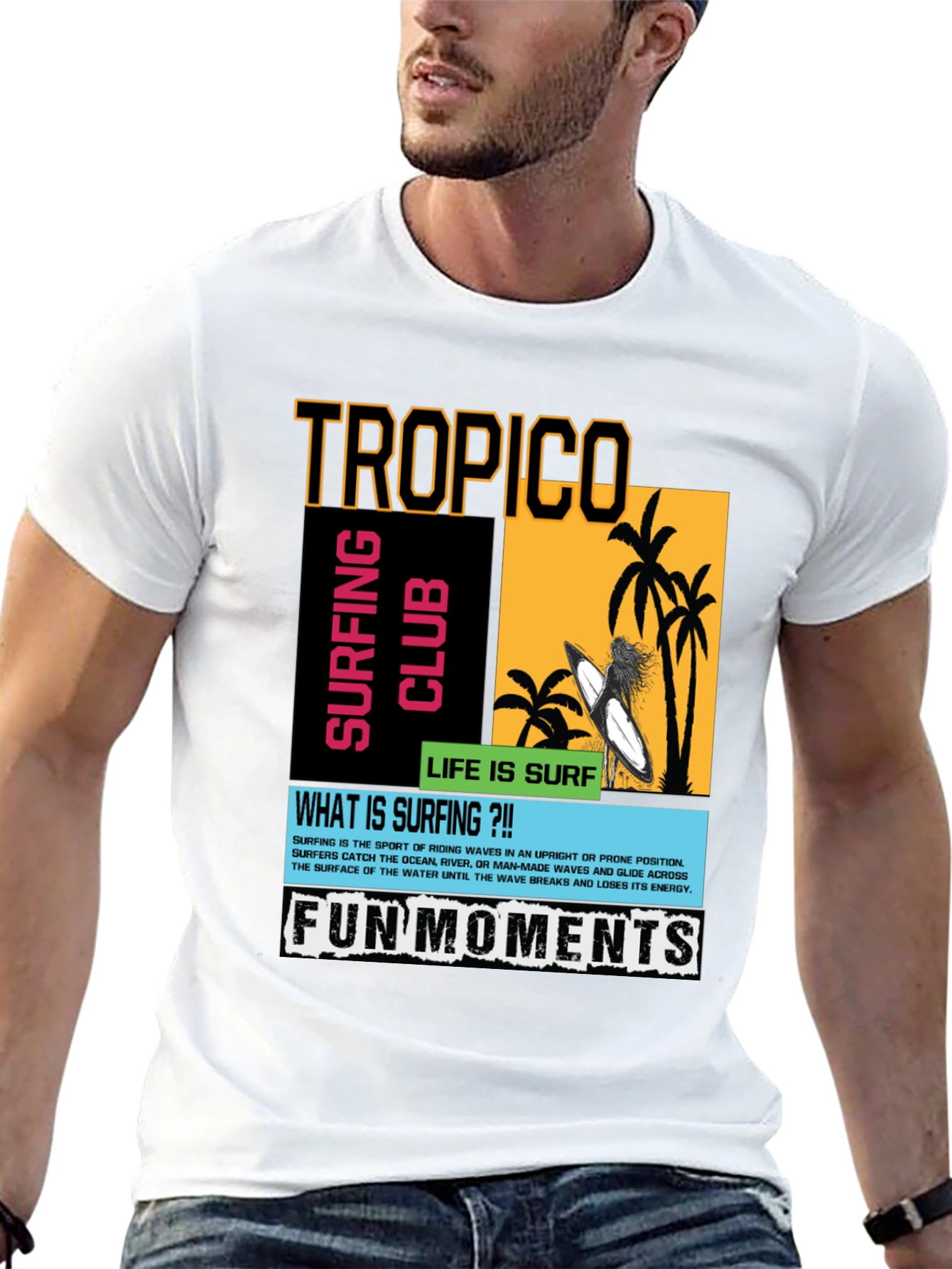 Tropico Surfing Club Graphic T-Shirt - Fun Moments Tee