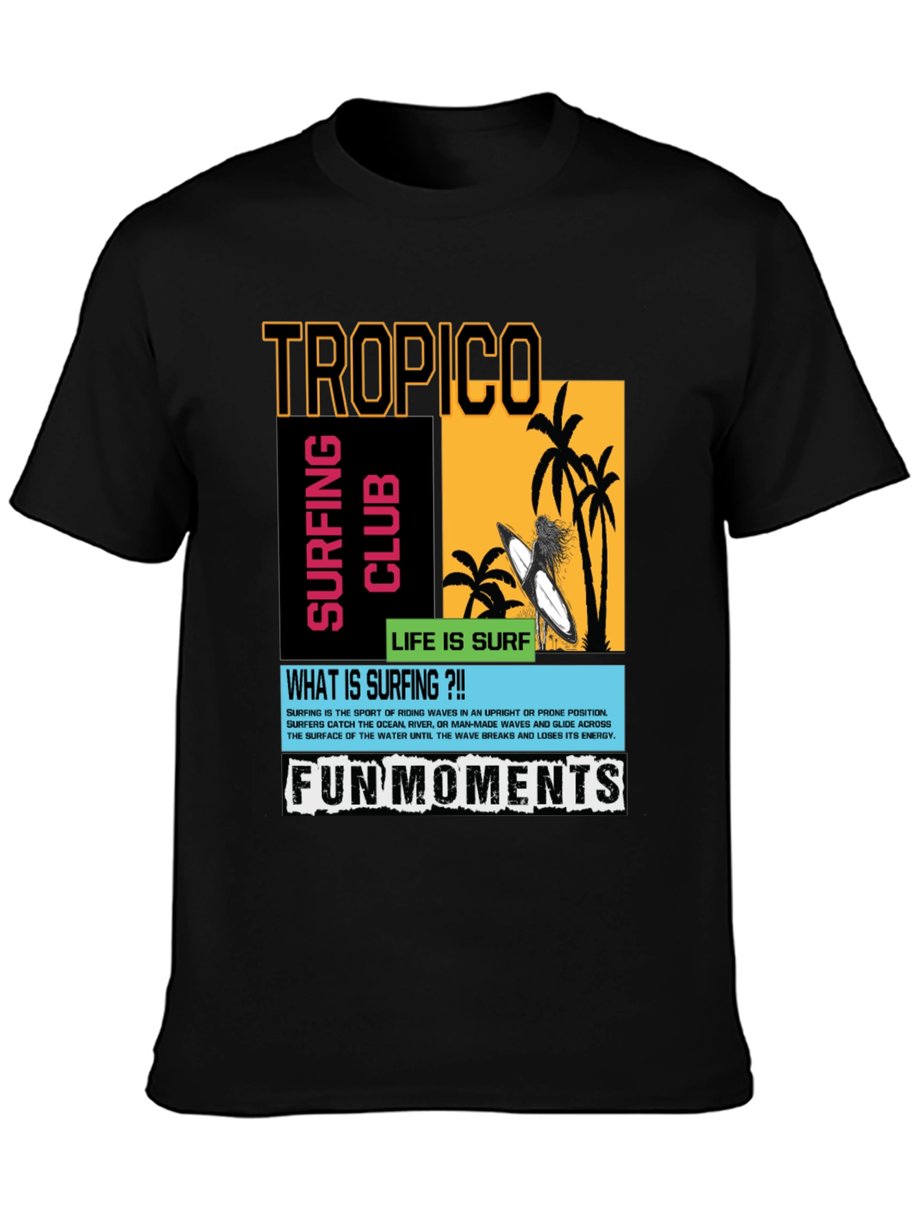 Tropico Surfing Club Graphic T-Shirt - Fun Moments Tee