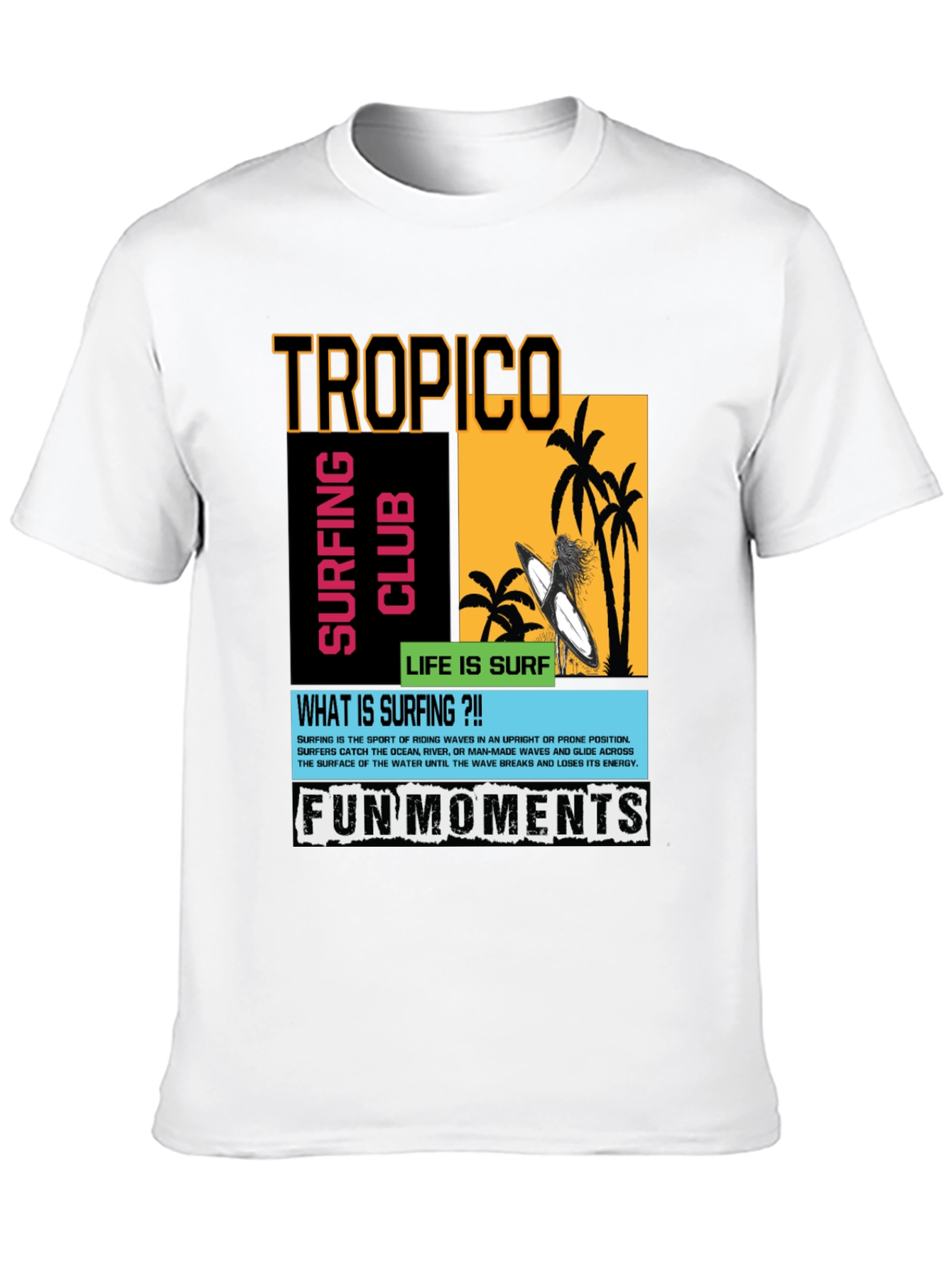 Tropico Surfing Club Graphic T-Shirt - Fun Moments Tee