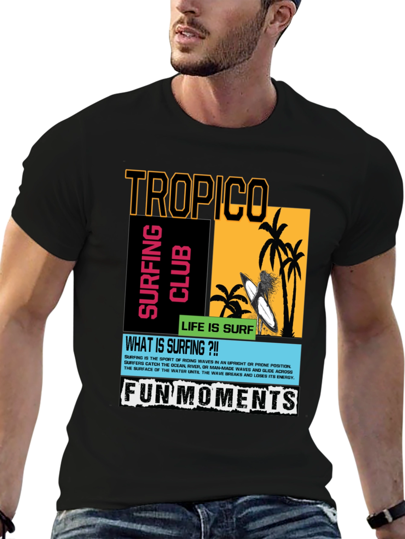 Tropico Surfing Club Graphic T-Shirt - Fun Moments Tee