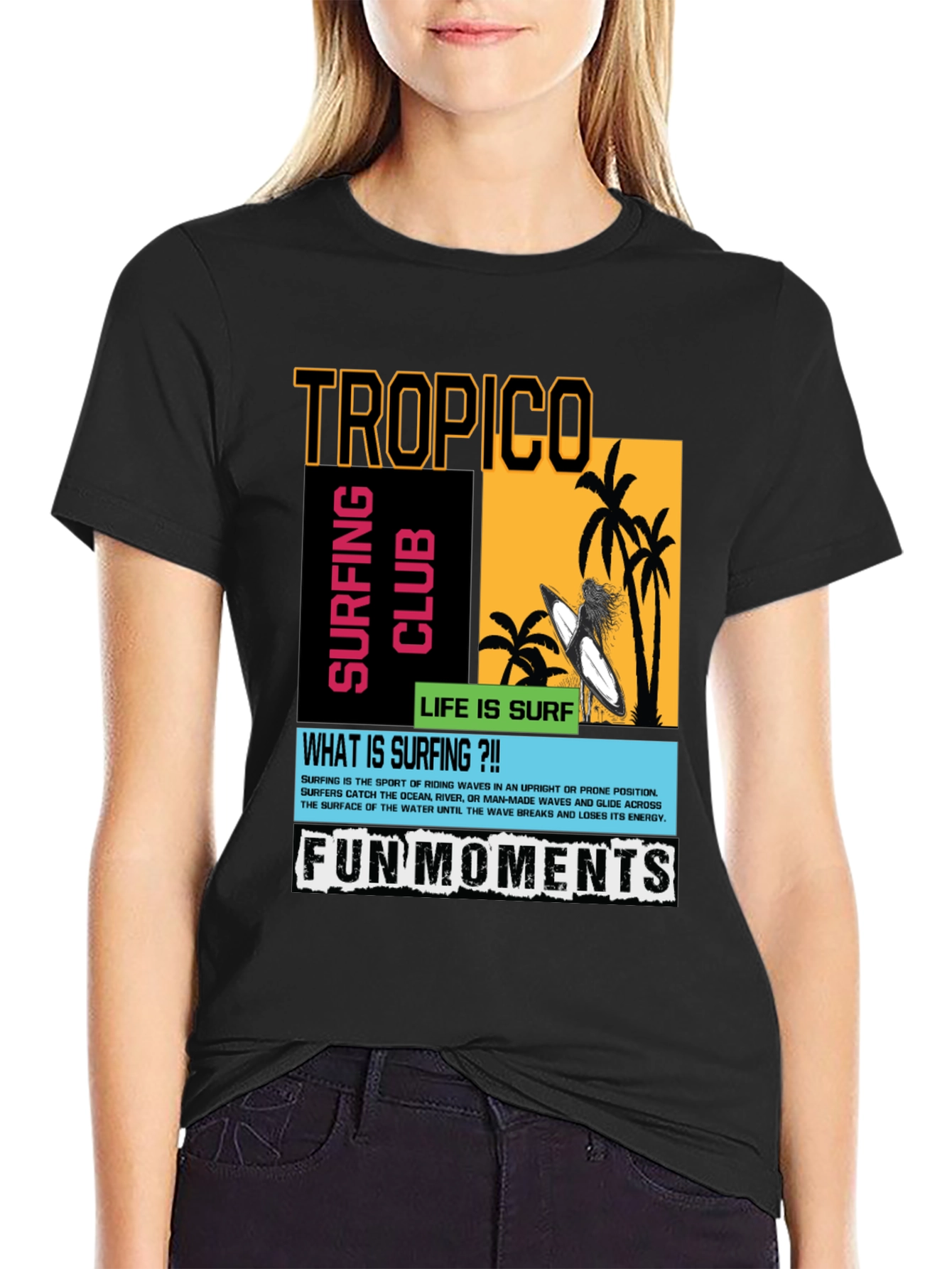 Tropico Surfing Club Graphic T-Shirt - Fun Moments Tee