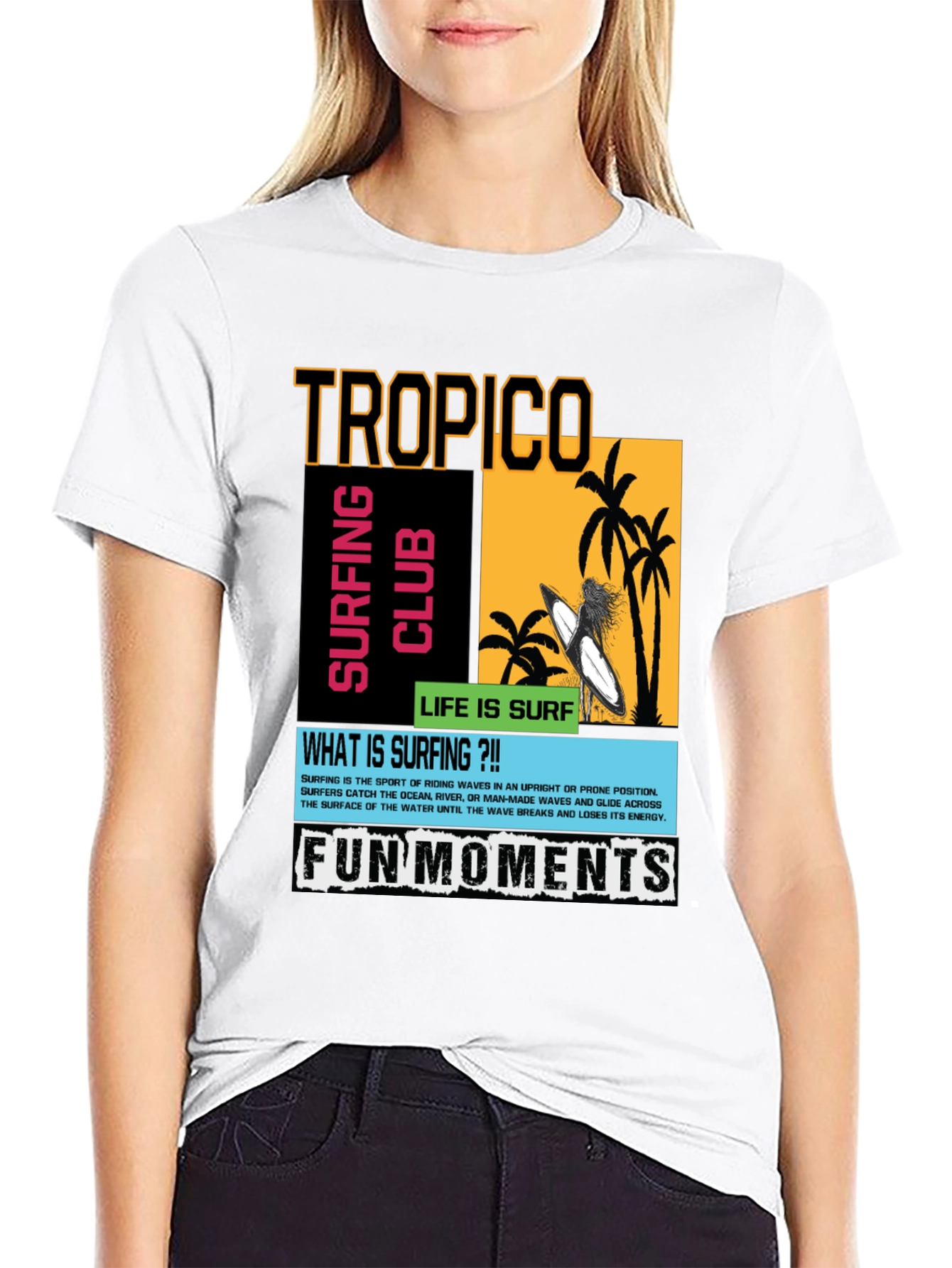 Tropico Surfing Club Graphic T-Shirt - Fun Moments Tee
