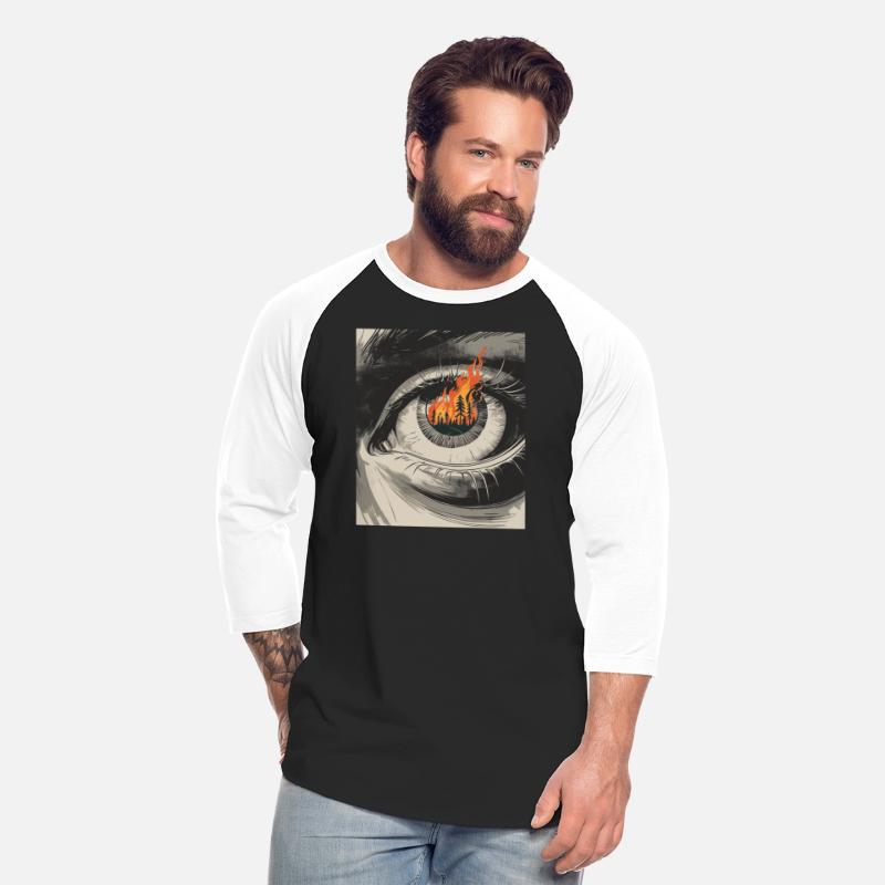 Forest Fire in Eye Retro vintage Eco Design nature