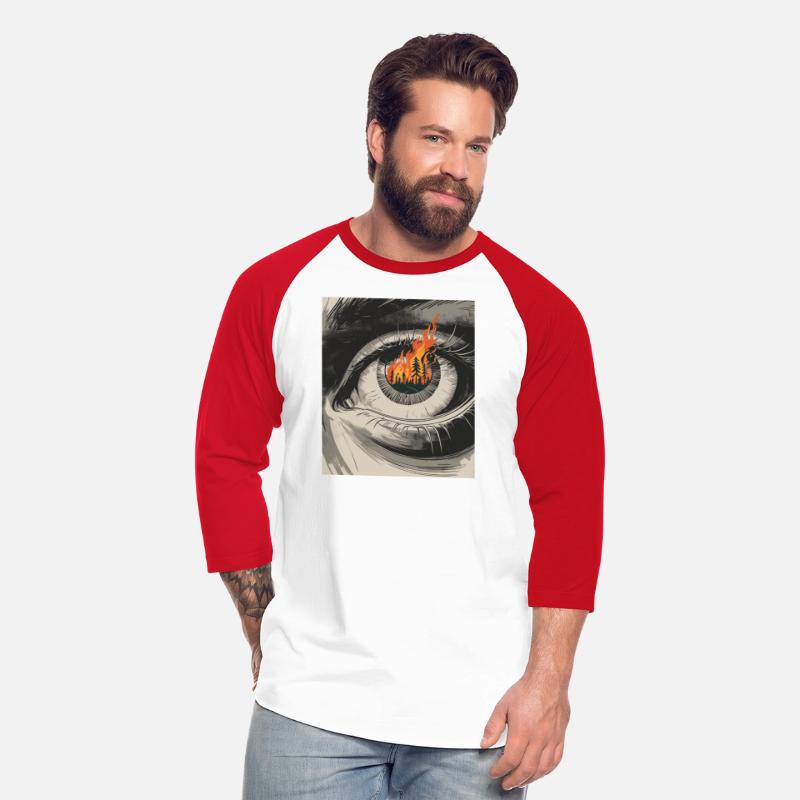 Forest Fire in Eye Retro vintage Eco Design nature