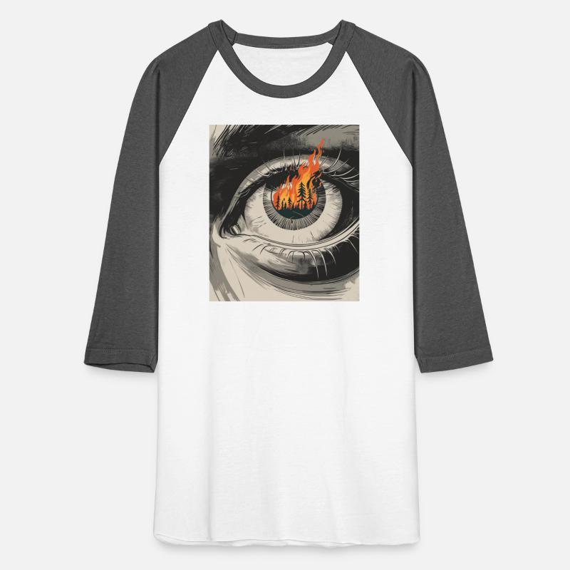 Forest Fire in Eye Retro vintage Eco Design nature